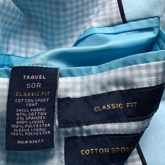 Stafford Jacket Blazer Teal Size 50R NWT - Picture 12 of 13